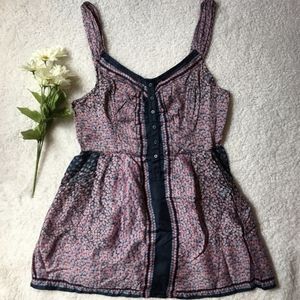 Free People Floral Babydoll Top
